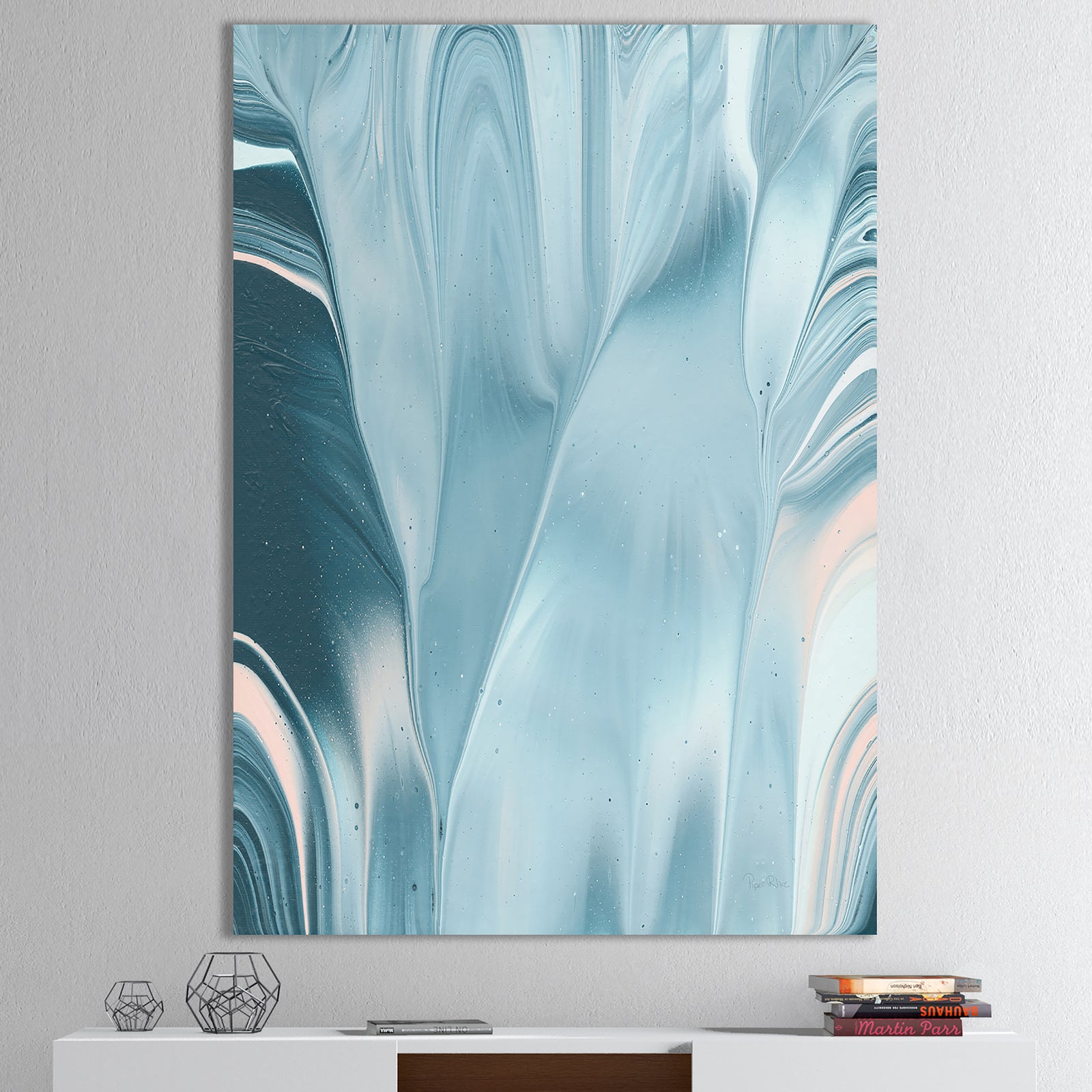Blue Modern Water I - Modern Transitional Canvas Artwork