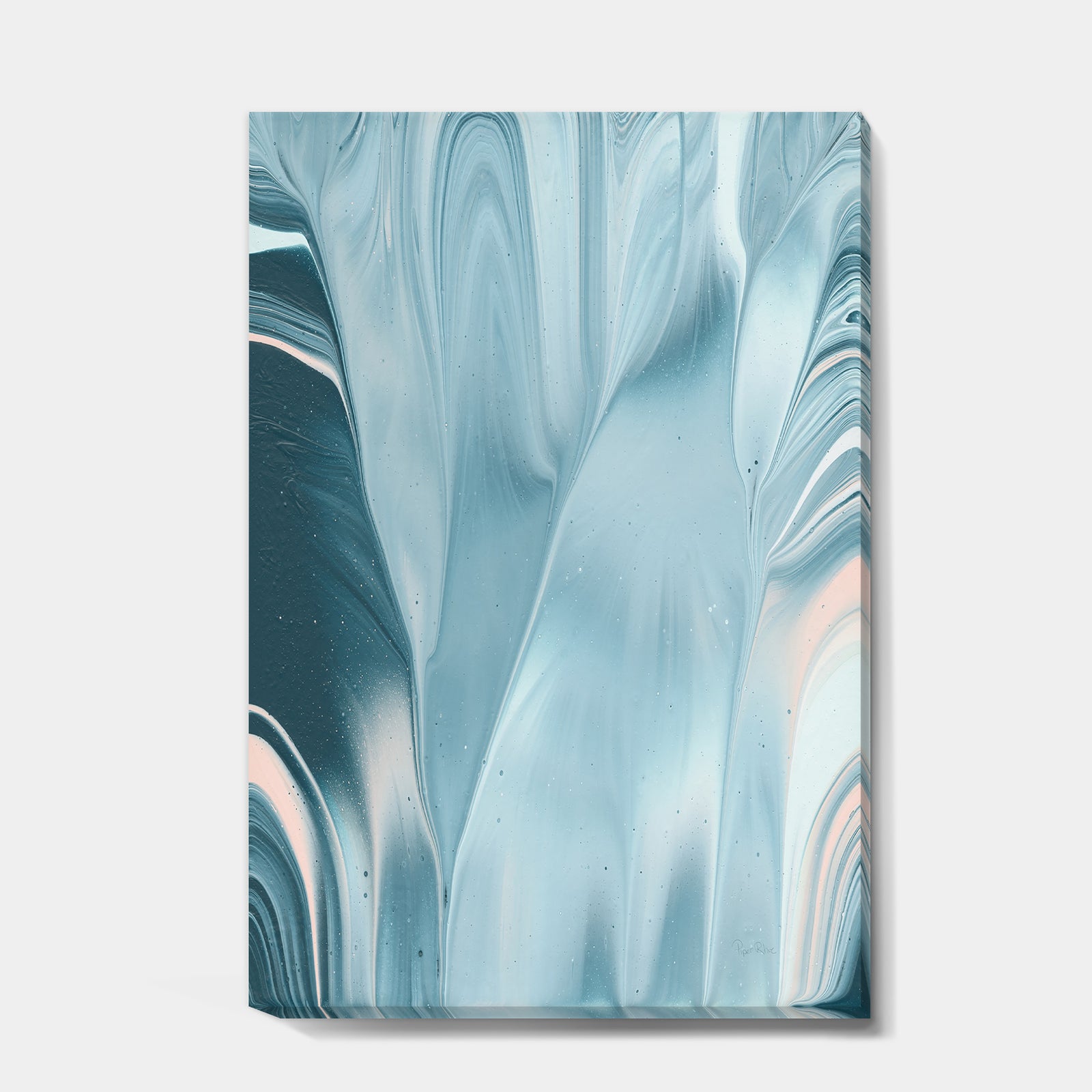 Blue Modern Water I - Modern Transitional Canvas Artwork