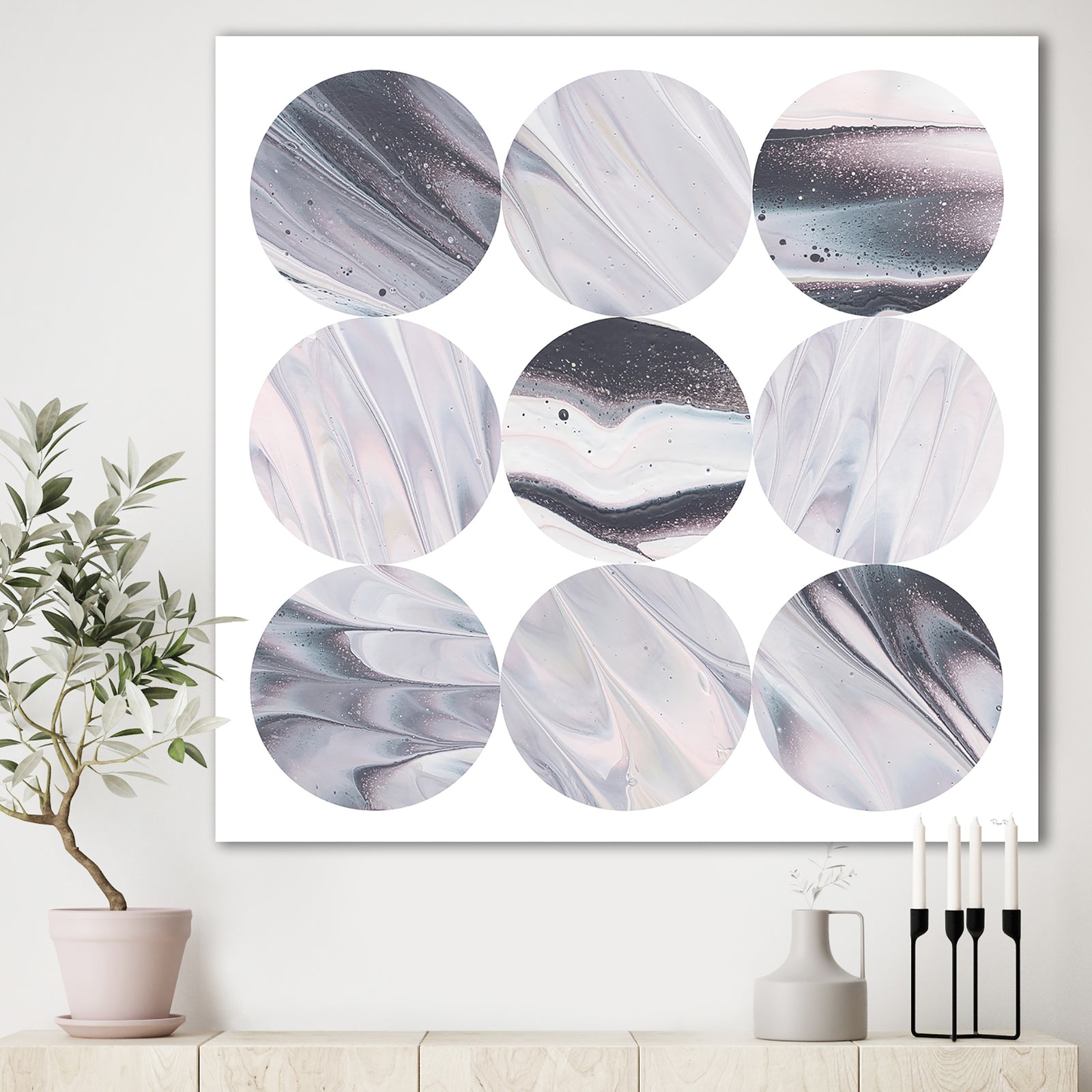 Circle Marble III - Modern Geometric Canvas Art