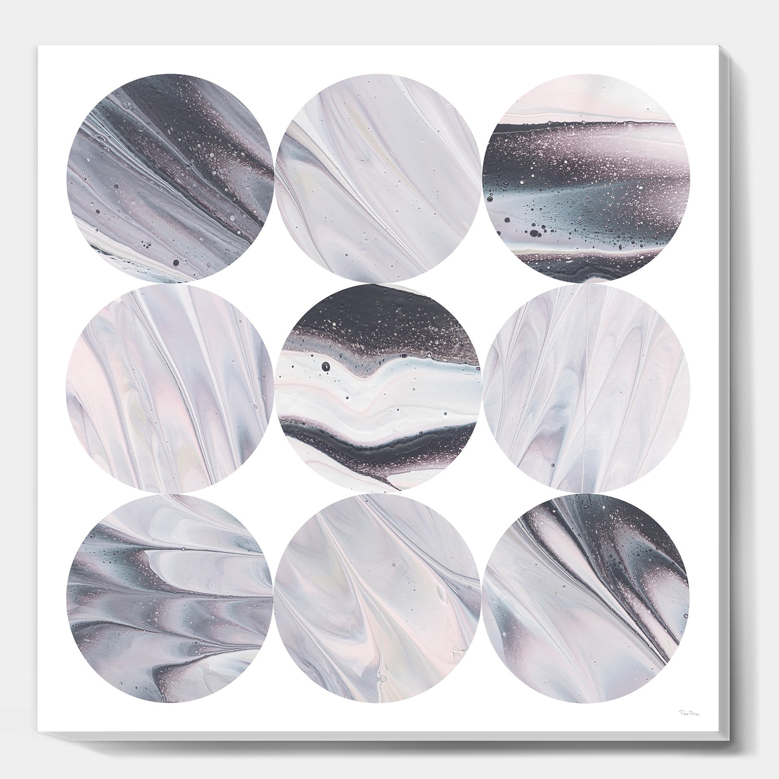Circle Marble III - Modern Geometric Canvas Art