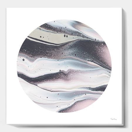 Circle Marble II - Modern Geometric Gallery-wrapped Canvas
