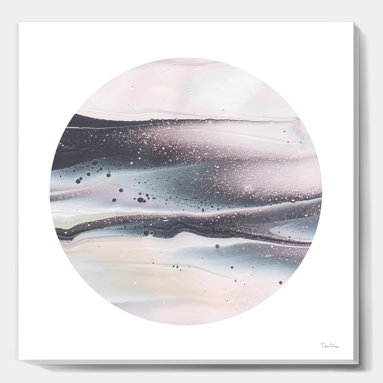 Circle Marble I - Modern Geometric Canvas Artwork