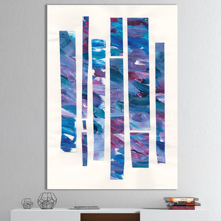 Ribbons of Jewels II - Modern Geometric Canvas Art