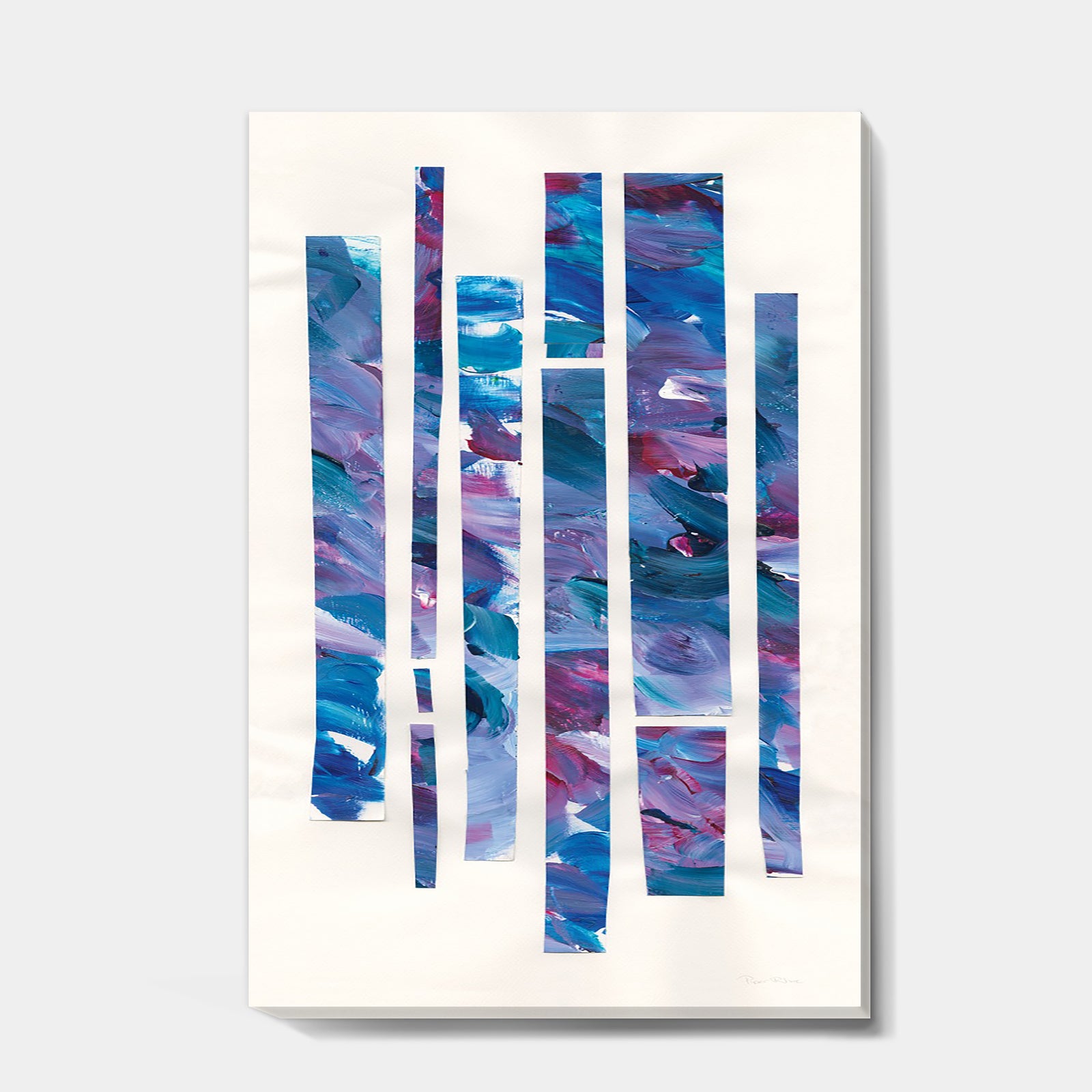 Ribbons of Jewels II - Modern Geometric Canvas Art