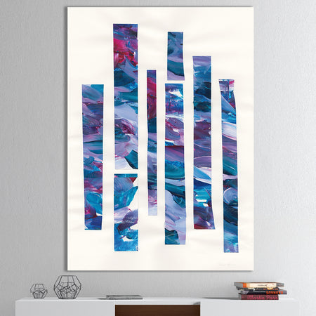 Ribbons of Jewels I - Modern Geometric Premium Canvas Wall Art