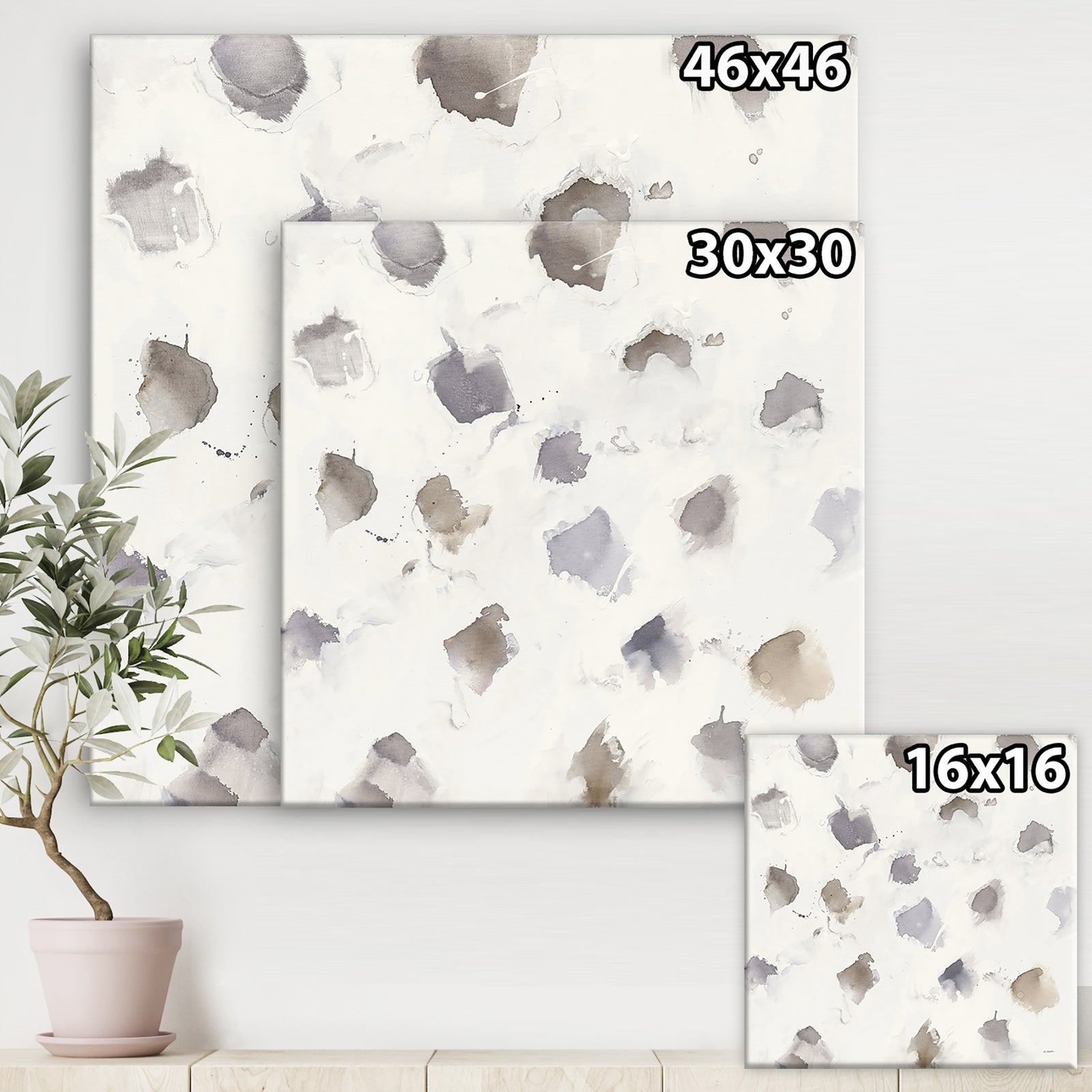 Brown Nougat - Geometric Premium Canvas Wall Art