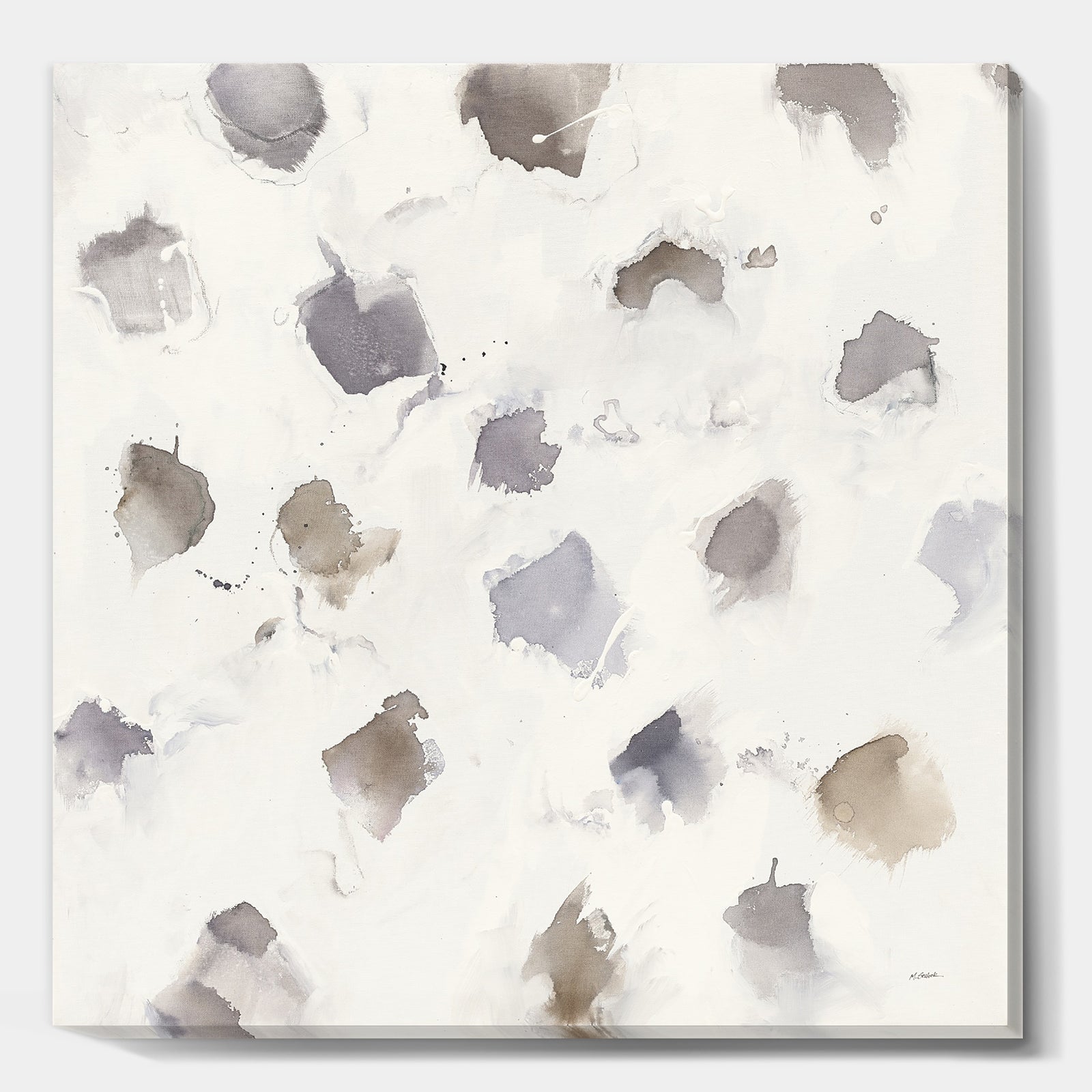 Brown Nougat - Geometric Premium Canvas Wall Art