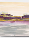 Painted Purple and Gold Landscape II - Shabby Chic Canvas Artwork