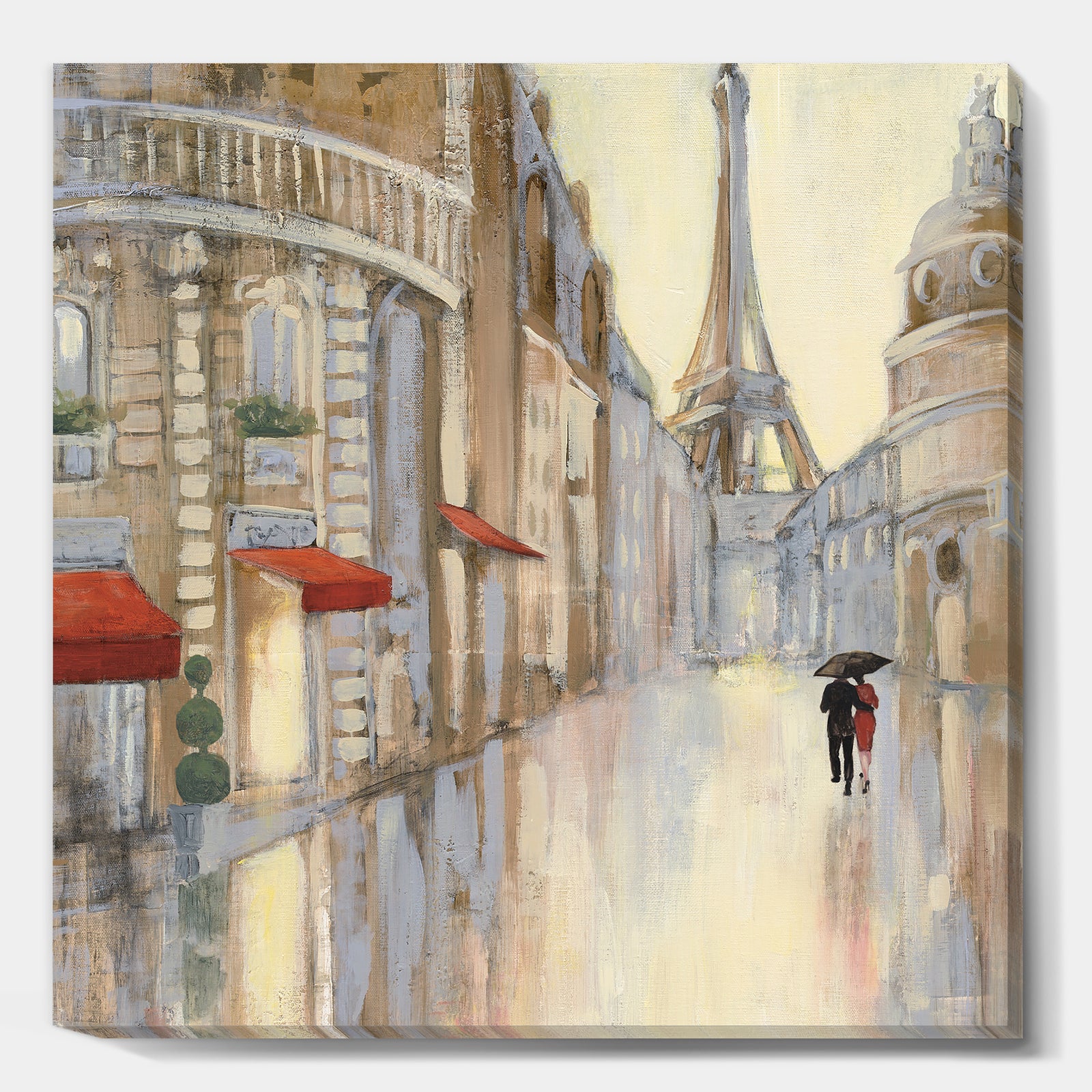 Love in Paris III - Romantic French Country Premium Canvas Wall Art