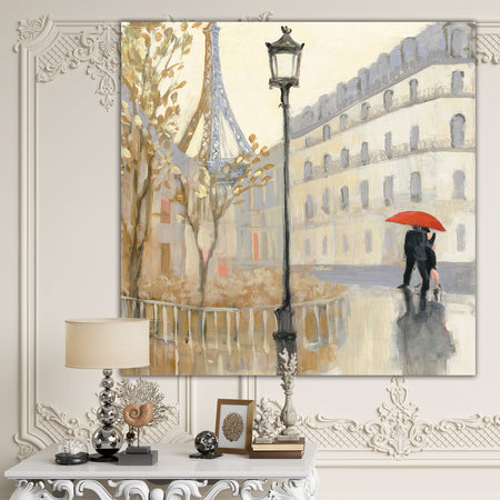 Love in Paris V - Romantic French Country Canvas Art