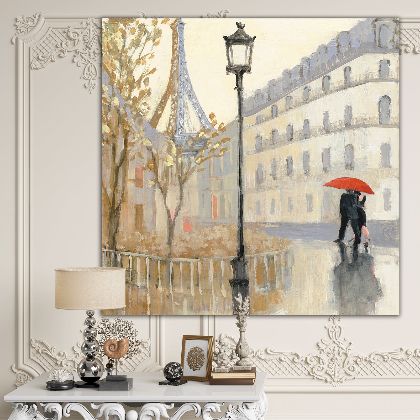 Love in Paris V - Romantic French Country Canvas Art