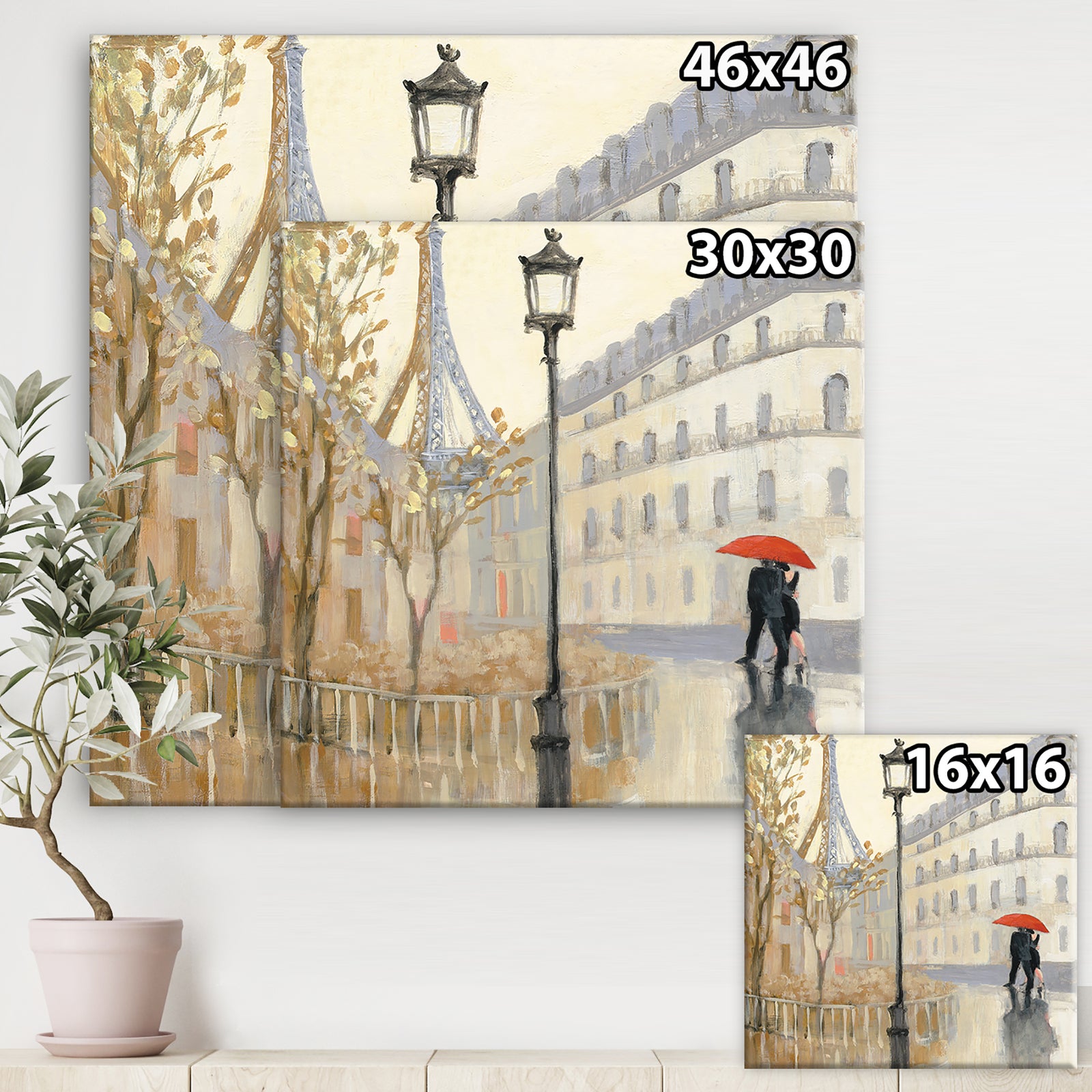 Love in Paris V - Romantic French Country Canvas Art