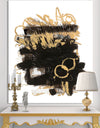 Gold and Black drift II - Glam Modern Premium Canvas Wall Art