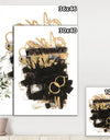 Gold and Black drift II - Glam Modern Premium Canvas Wall Art