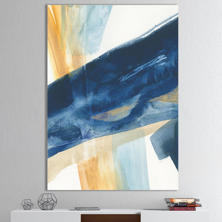 Indigo Panel I - Glam Modern Premium Canvas Wall Art