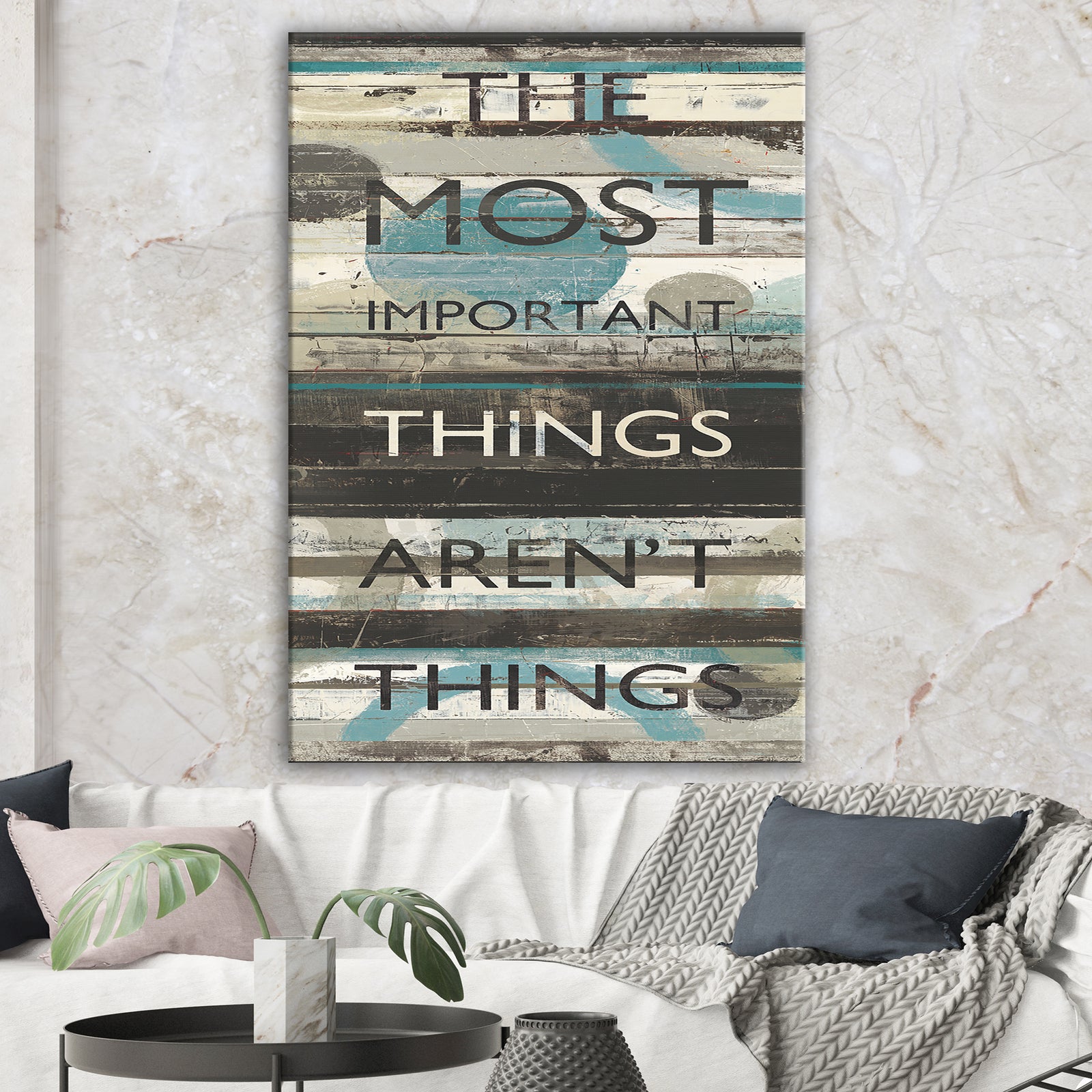 Blue Zephyr Quote II - Cottage Inspirational Gallery-wrapped Canvas
