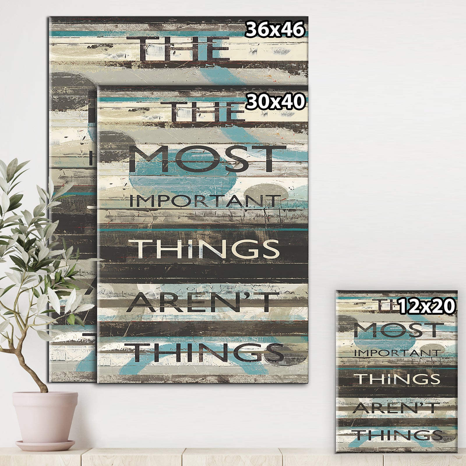 Blue Zephyr Quote II - Cottage Inspirational Gallery-wrapped Canvas