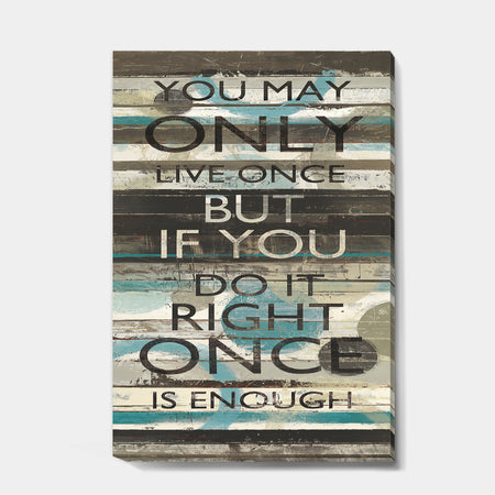 Blue Zephyr Quote I - Cottage Inspirational Canvas Artwork