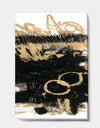 Gold and Black drift III - Modern Glam Canvas Art