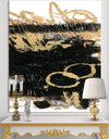 Gold and Black drift III - Modern Glam Canvas Art