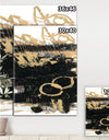 Gold and Black drift III - Modern Glam Canvas Art