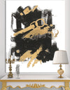 Gold and Black drift I - Modern Glam Canvas Artwork