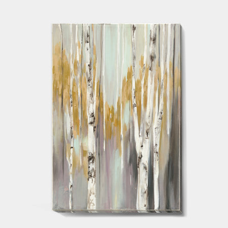 Silver and Yellow Birch Forest II - Cottage Gallery-wrapped Canvas