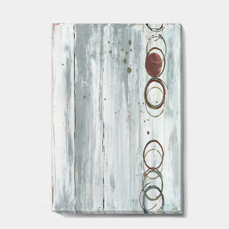 Whitewashed Chinchilla - Modern Geometric Gallery-wrapped Canvas