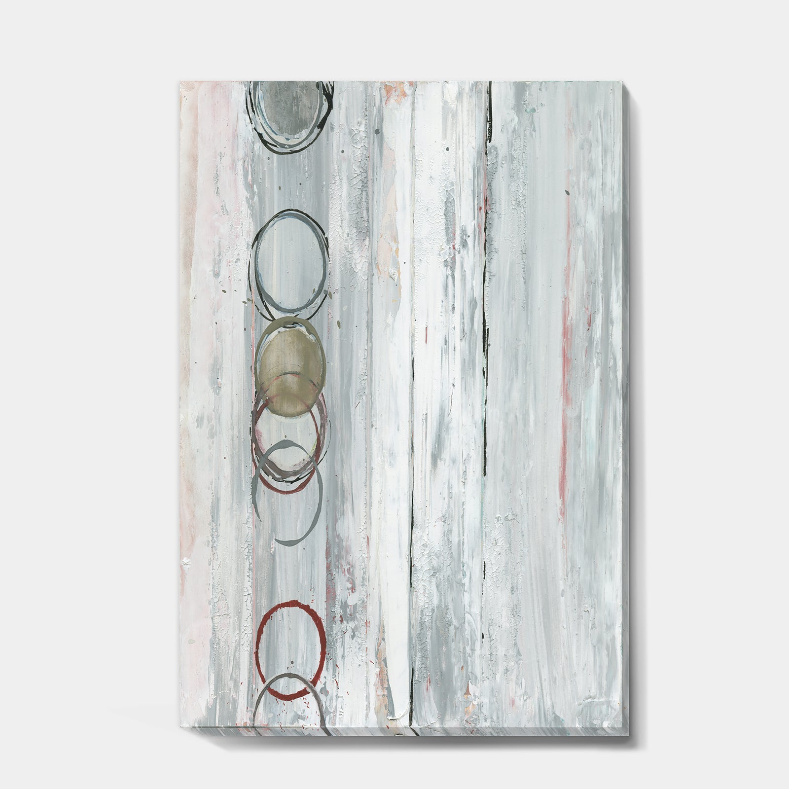 Whitewashed Syrah - Modern Geometric Canvas Artwork