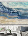 Coast Blue Sea Waves Watercolour - Modern Farmhouse Canvas Art