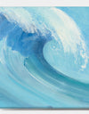 Ocean Wave with White Foam - Nautical & Coastal Canvas Art