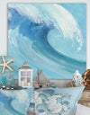 Ocean Wave with White Foam - Nautical & Coastal Canvas Art