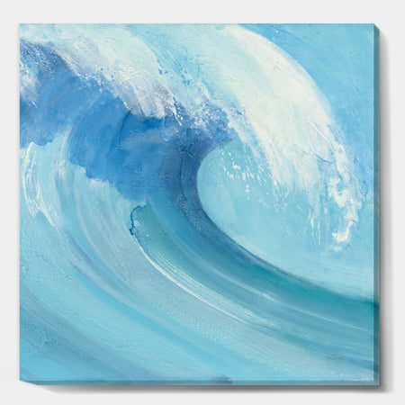 Ocean Wave with White Foam - Nautical & Coastal Canvas Art