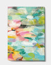 Abstract Flowers in Blue and Pink - Cabin & Lodge Gallery-wrapped Canvas