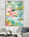 Abstract Flowers in Blue and Pink - Cabin & Lodge Gallery-wrapped Canvas