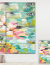 Abstract Flowers in Blue and Pink - Cabin & Lodge Gallery-wrapped Canvas