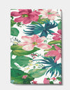 Pink Tropical Flowers - Cabin & Lodge Canvas Art