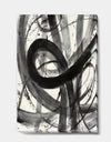 Black and White Minimalistic Painting - Modern & Transitional Premium Canvas Wall Art