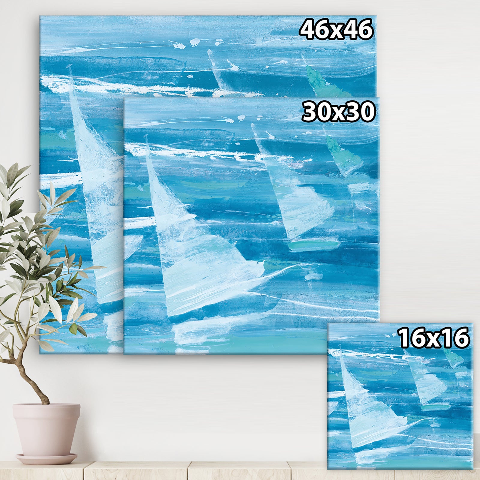 From the Shore I - Nautical & Beach Gallery-wrapped Canvas