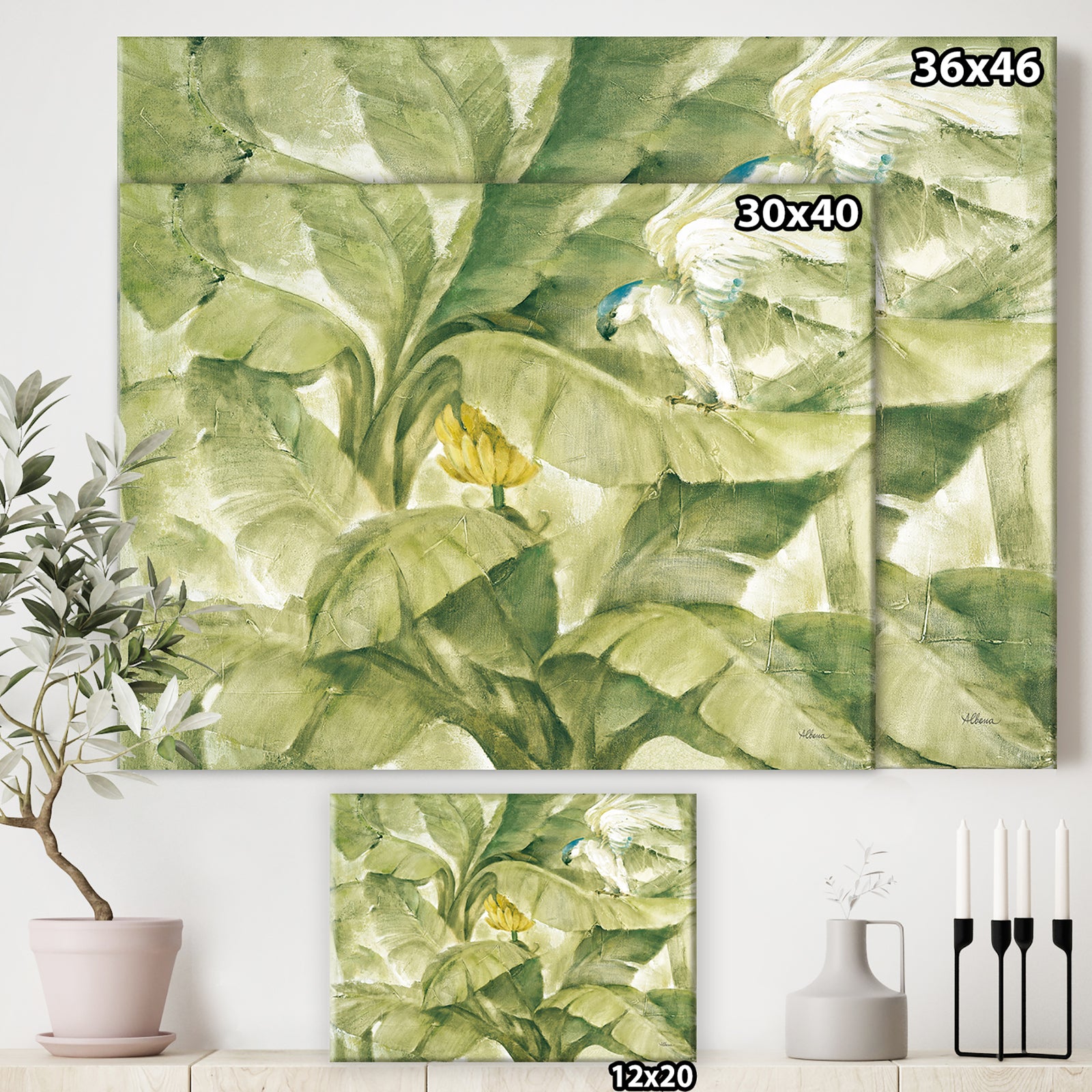 Tropical Canopy II Green - Traditional Canvas Artwork