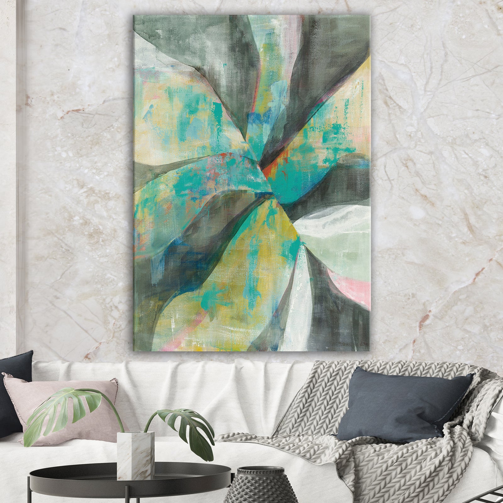 In the Valley Abstract II - Traditional Premium Canvas Wall Art
