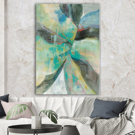 In the Valley Abstract I - Traditional Gallery-wrapped Canvas