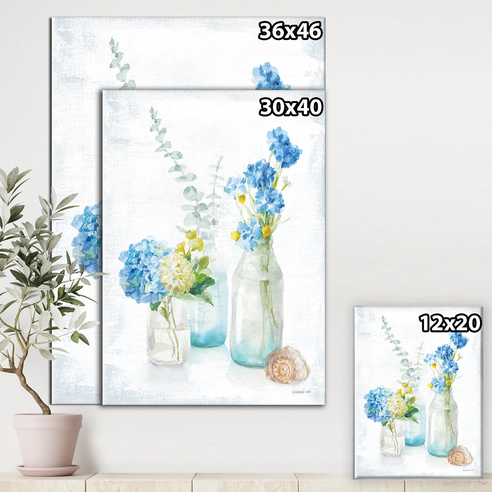 Cottage Florals III - Farmhouse Canvas Artwork