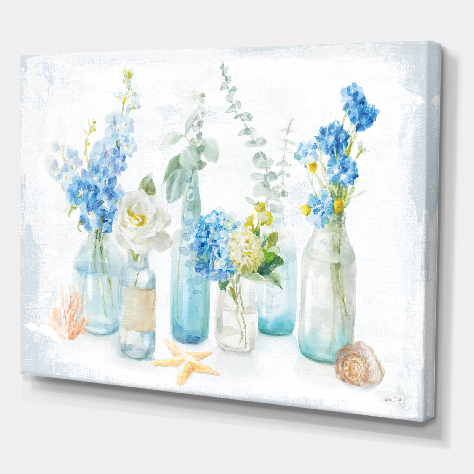 Cottage Florals I - Farmhouse Premium Canvas Wall Art