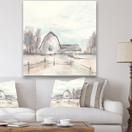 Farmhouse Barn Grey VIII - Modern Farmhouse Premium Canvas Wall Art