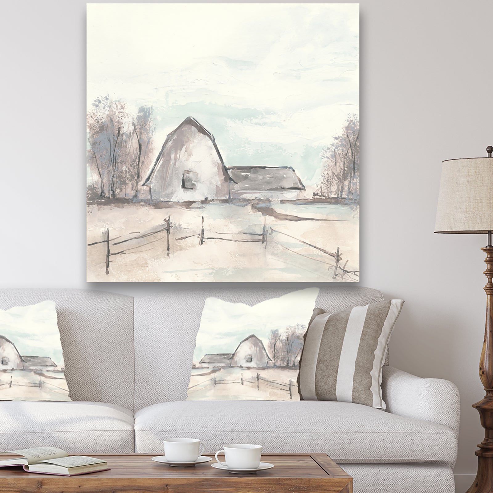 Farmhouse Barn Grey VIII - Modern Farmhouse Premium Canvas Wall Art