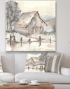 Farmhouse Barn Grey VII - Modern Farmhouse Gallery-wrapped Canvas