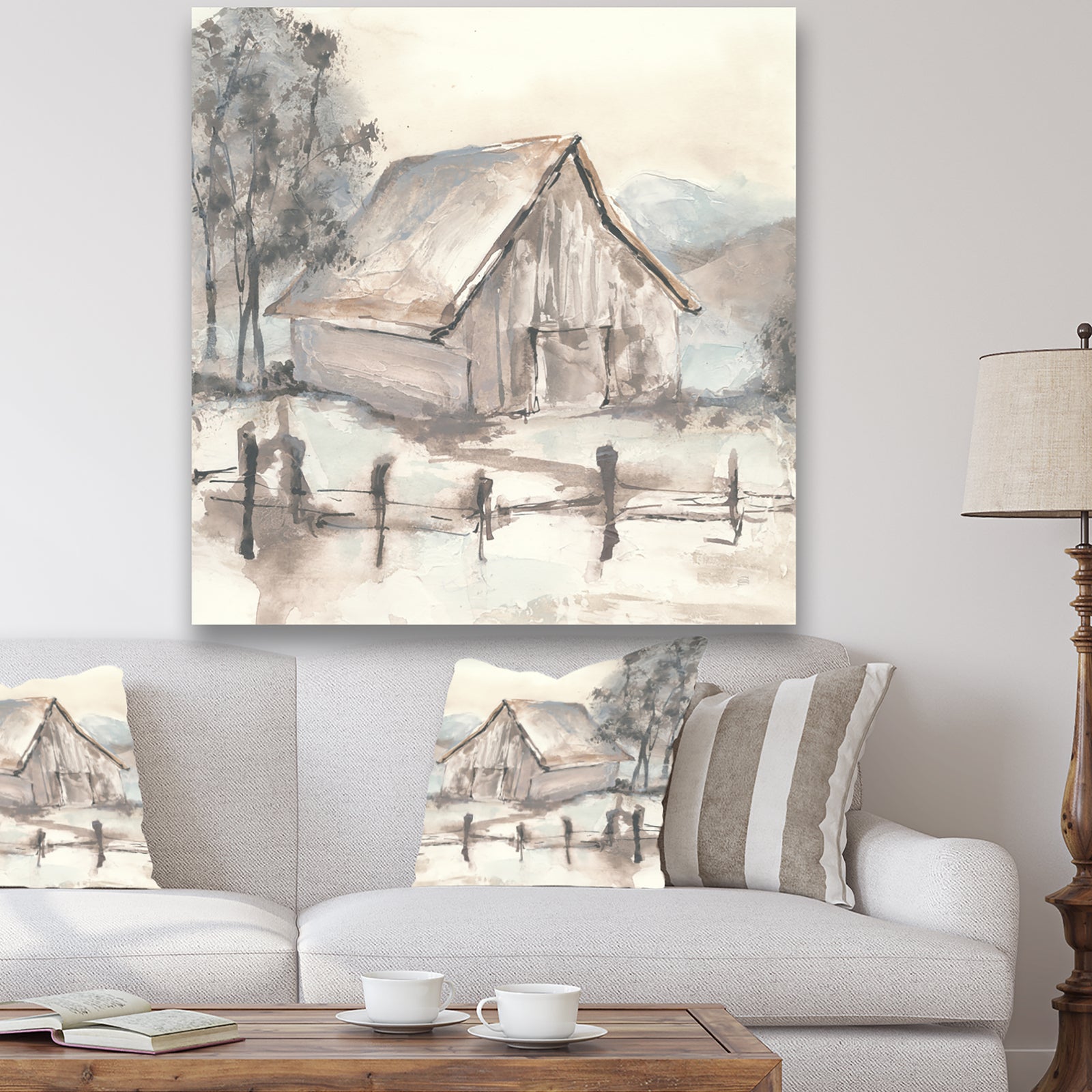 Farmhouse Barn Grey VII - Modern Farmhouse Gallery-wrapped Canvas