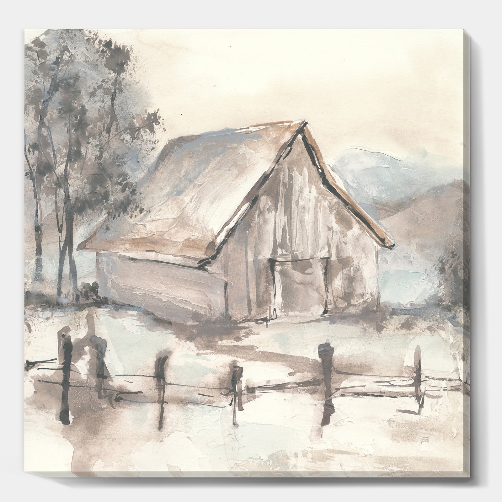 Farmhouse Barn Grey VII - Modern Farmhouse Gallery-wrapped Canvas