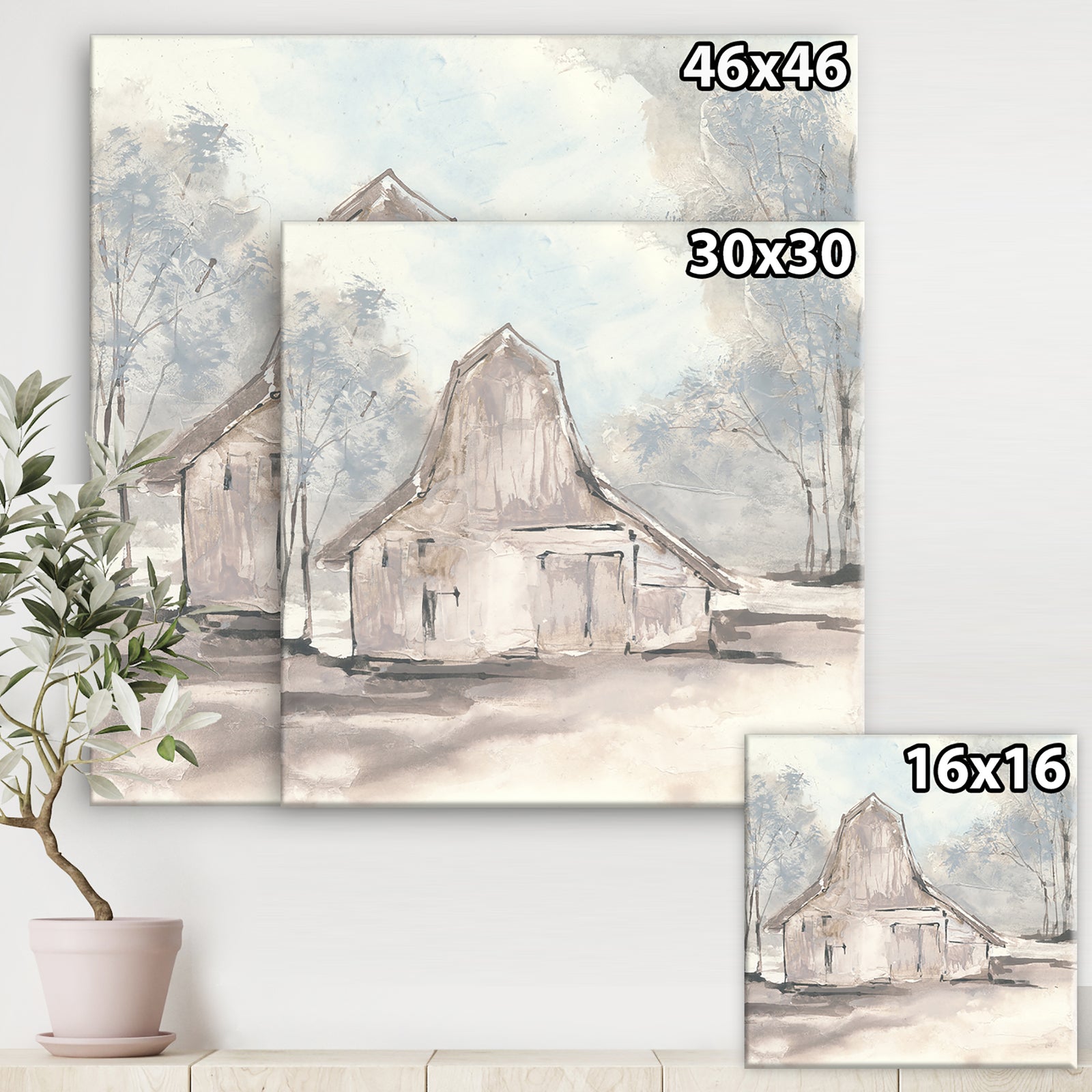 Farmhouse Barn Grey VI - Modern Farmhouse Canvas Artwork